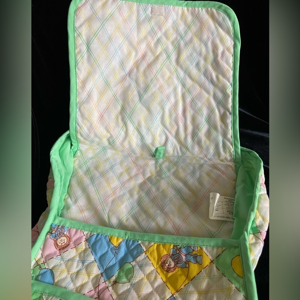 Vintage 1983 Cabbage Patch Kids Coleco Doll Quilted Diaper Bag Purse EUC - Picture 6 of 8